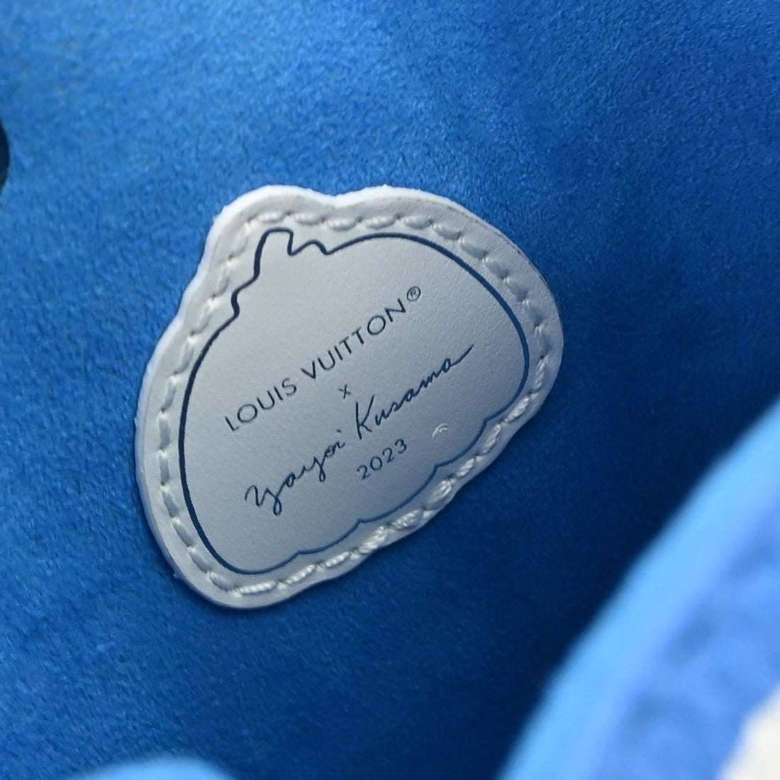 Louis Vuitton Nano Noé x Yayoi Kusama in Pelle Blu Vintage