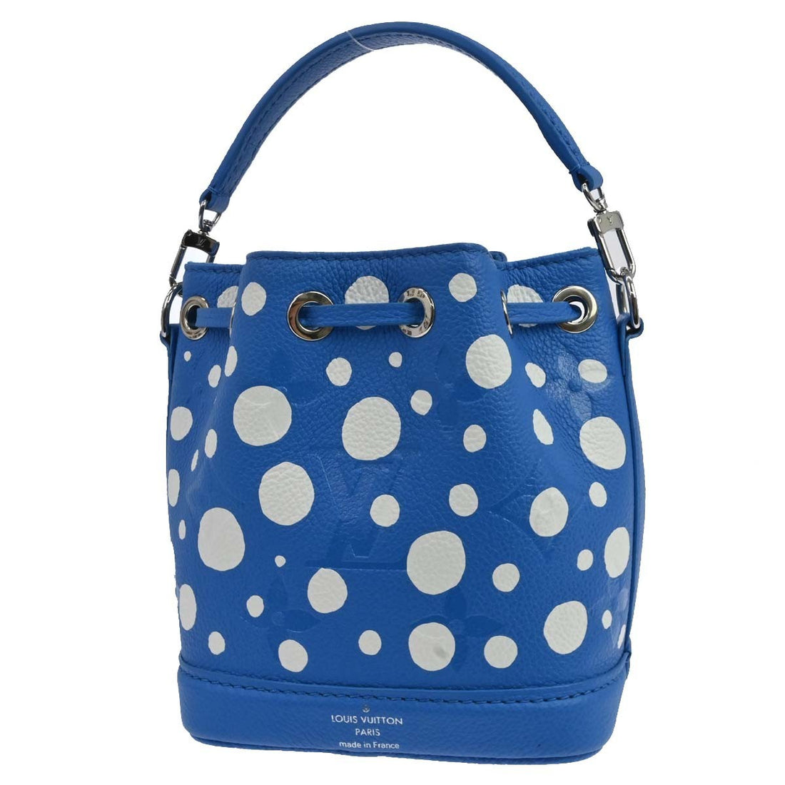 Louis Vuitton Nano Noé x Yayoi Kusama in Pelle Blu Vintage