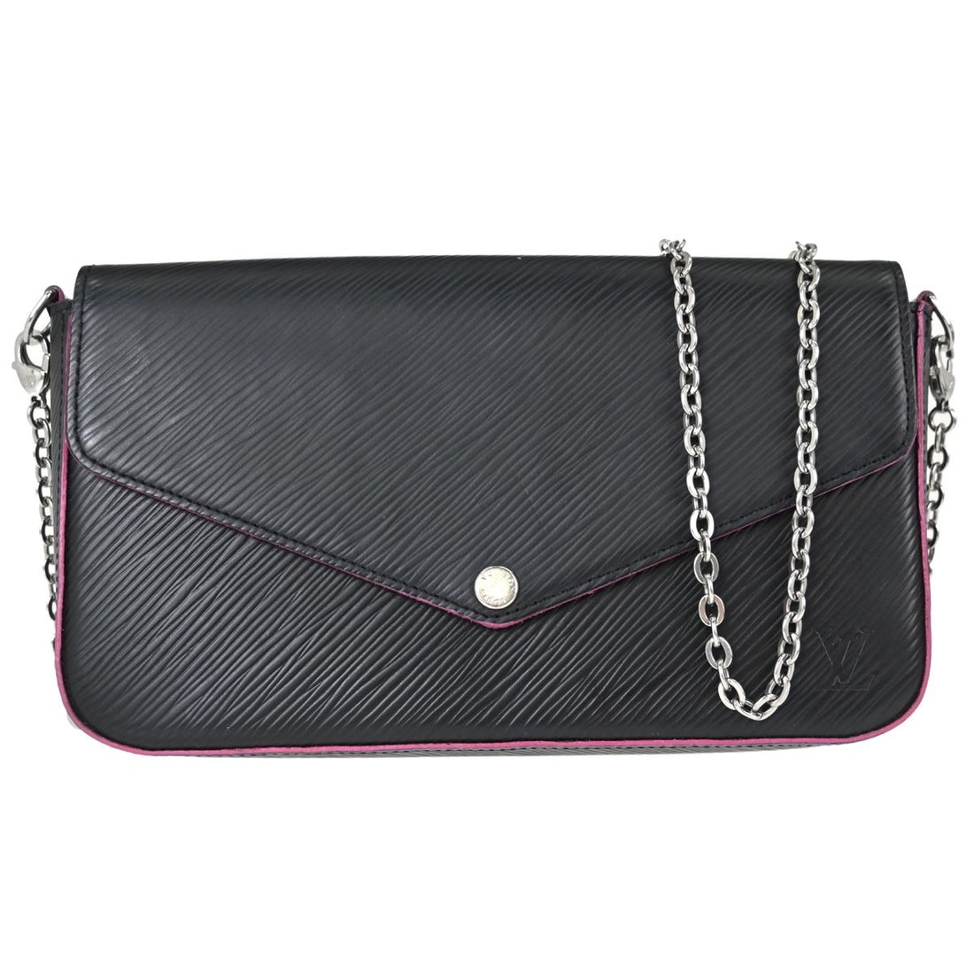 Louis Vuitton Pochette Félicie in Pelle Epi Nero Vintage