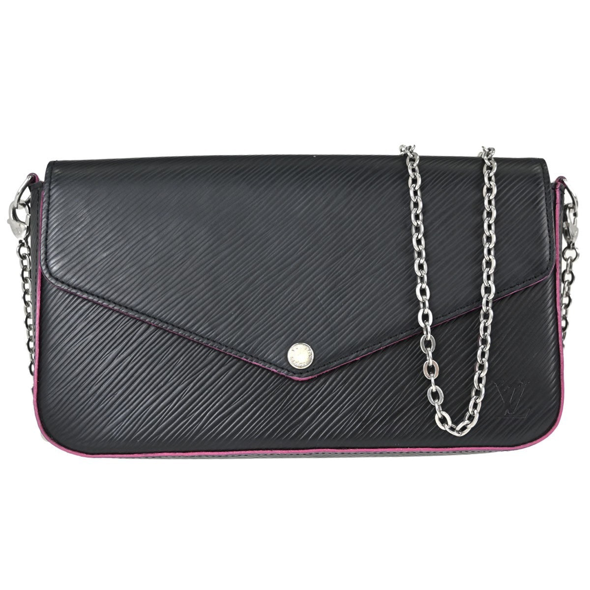 Louis Vuitton Pochette Félicie in Pelle Epi Nero Vintage
