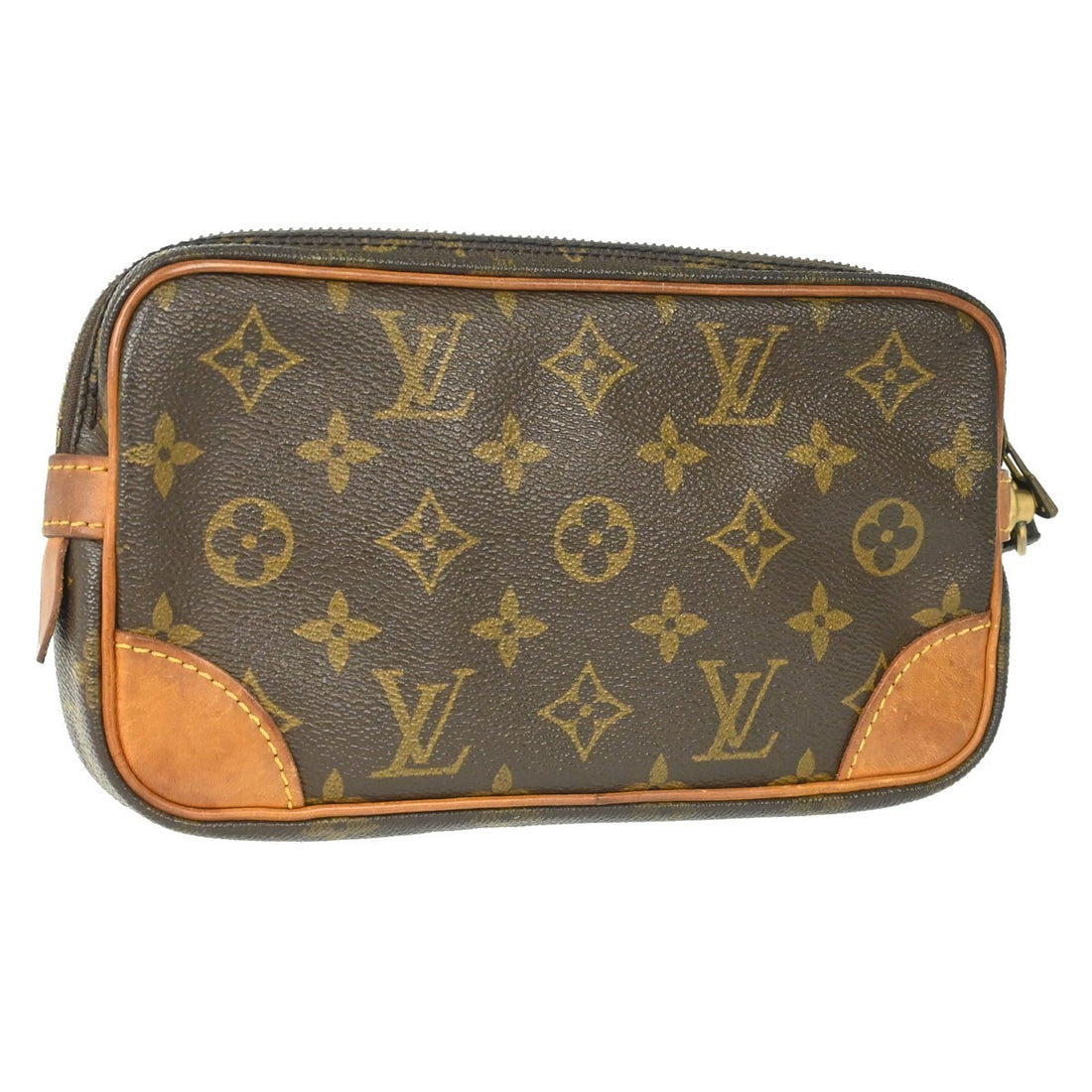 Louis Vuitton Pochette Marly Dragonne PM in Tela Monogram Marrone Vintage