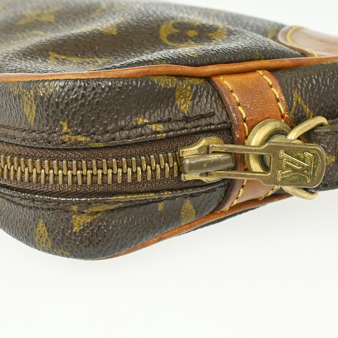 Louis Vuitton Pochette Marly Dragonne PM in Tela Monogram Marrone Vintage