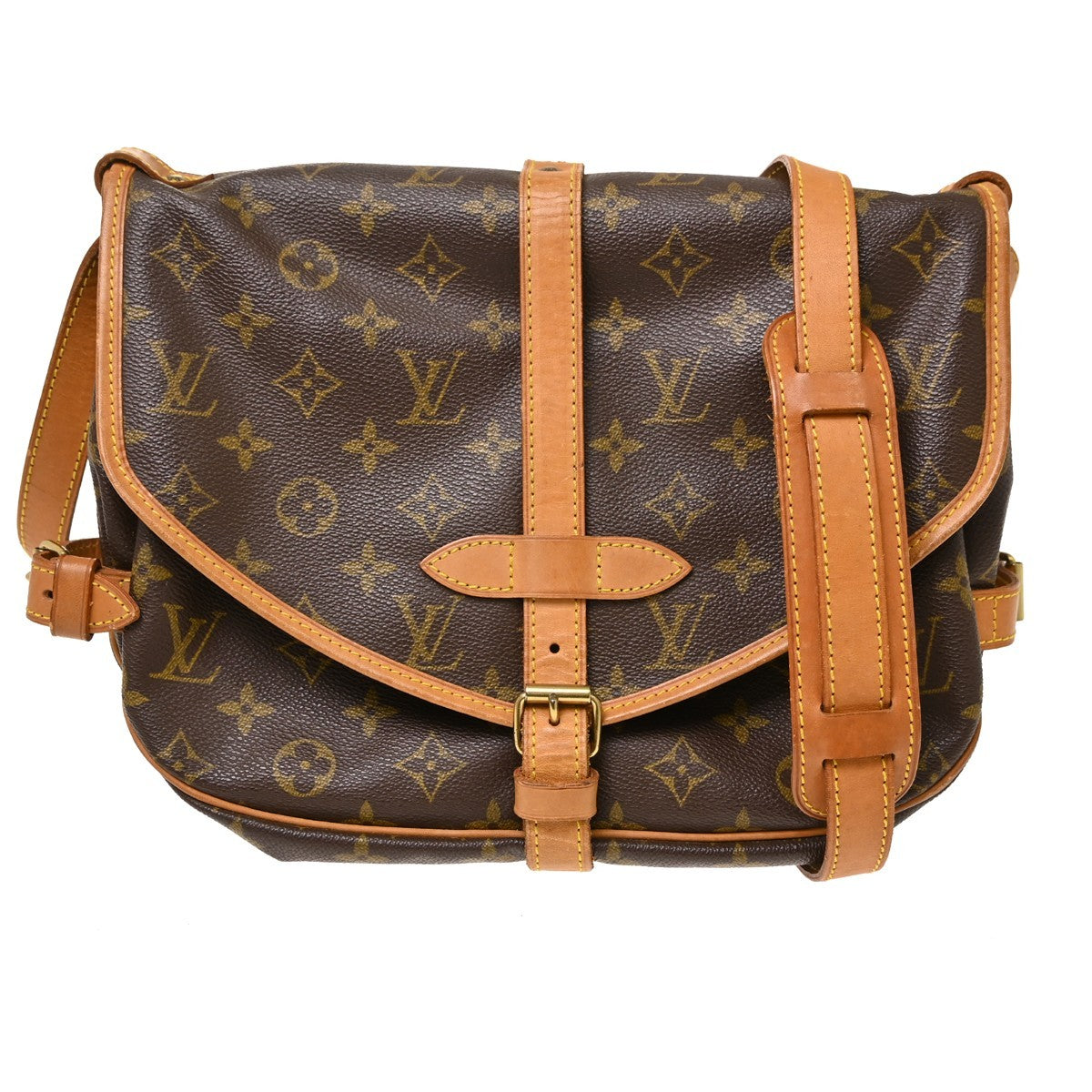 Louis Vuitton Saumur 30 a Tracolla in Tela Monogram Vintage – foto 1