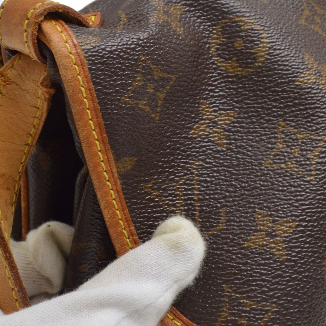 Louis Vuitton Saumur 30 in Tela Monogram Marrone Vintage