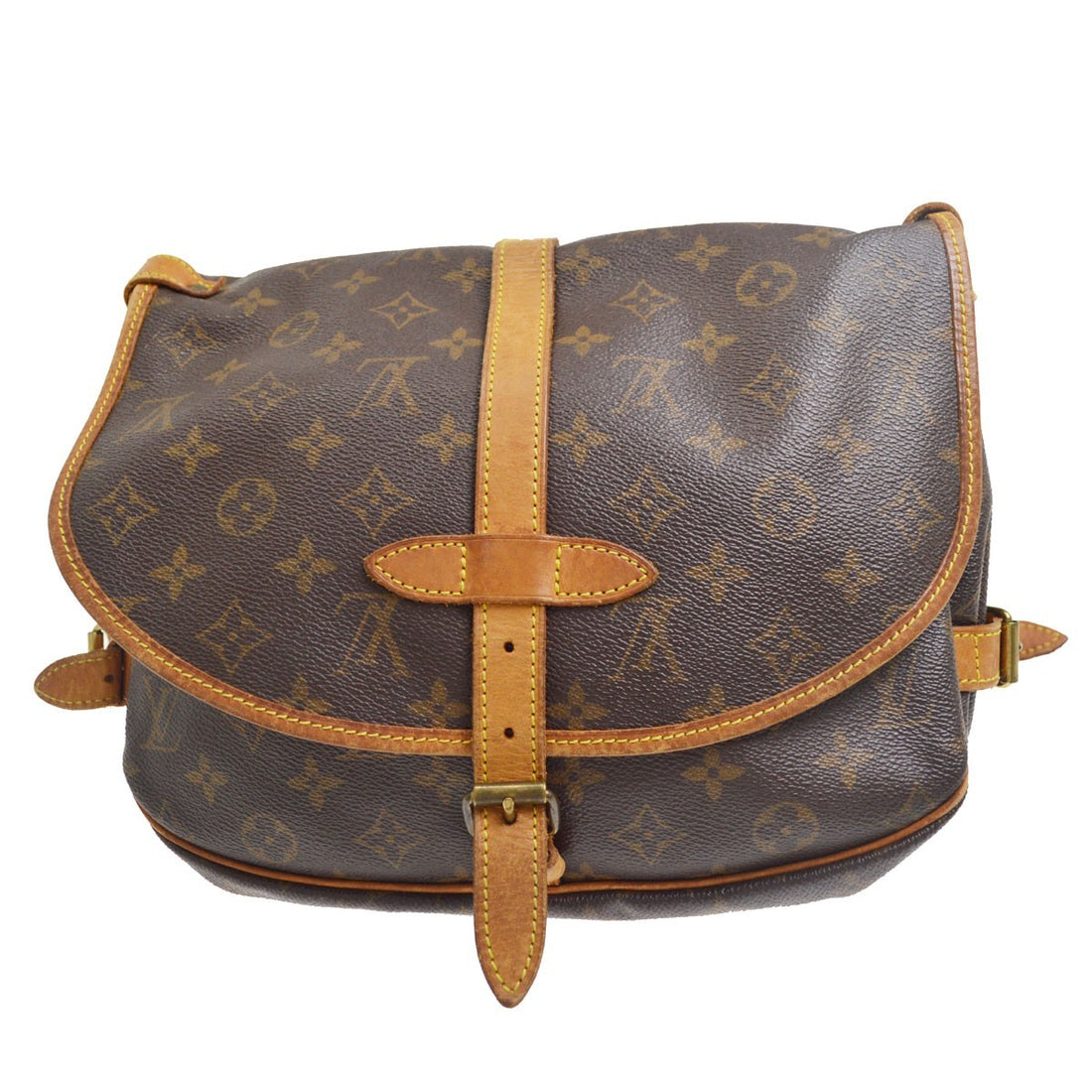 Louis Vuitton Saumur 30 in Tela Monogram Marrone Vintage