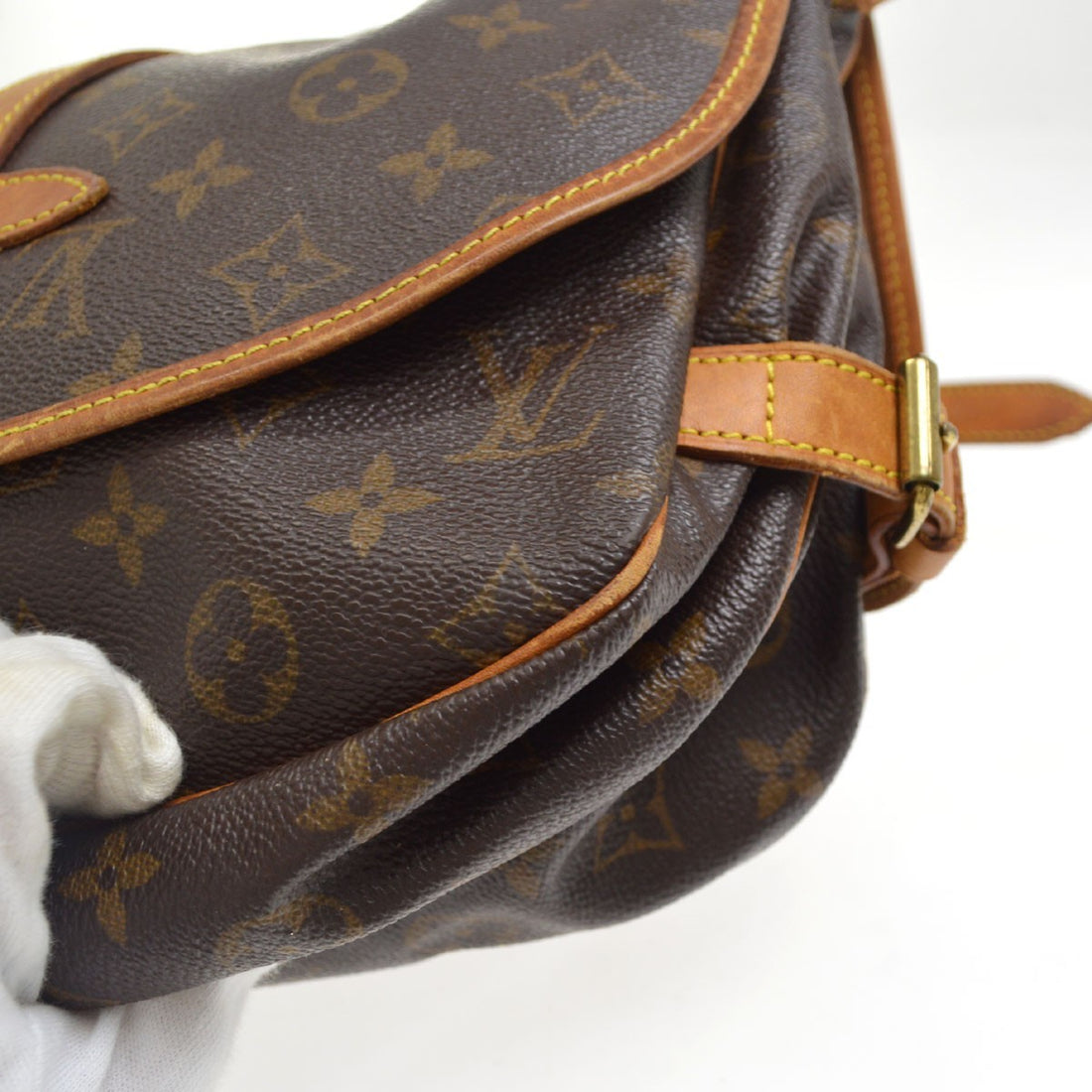 Louis Vuitton Saumur 30 in Tela Monogram Marrone Vintage