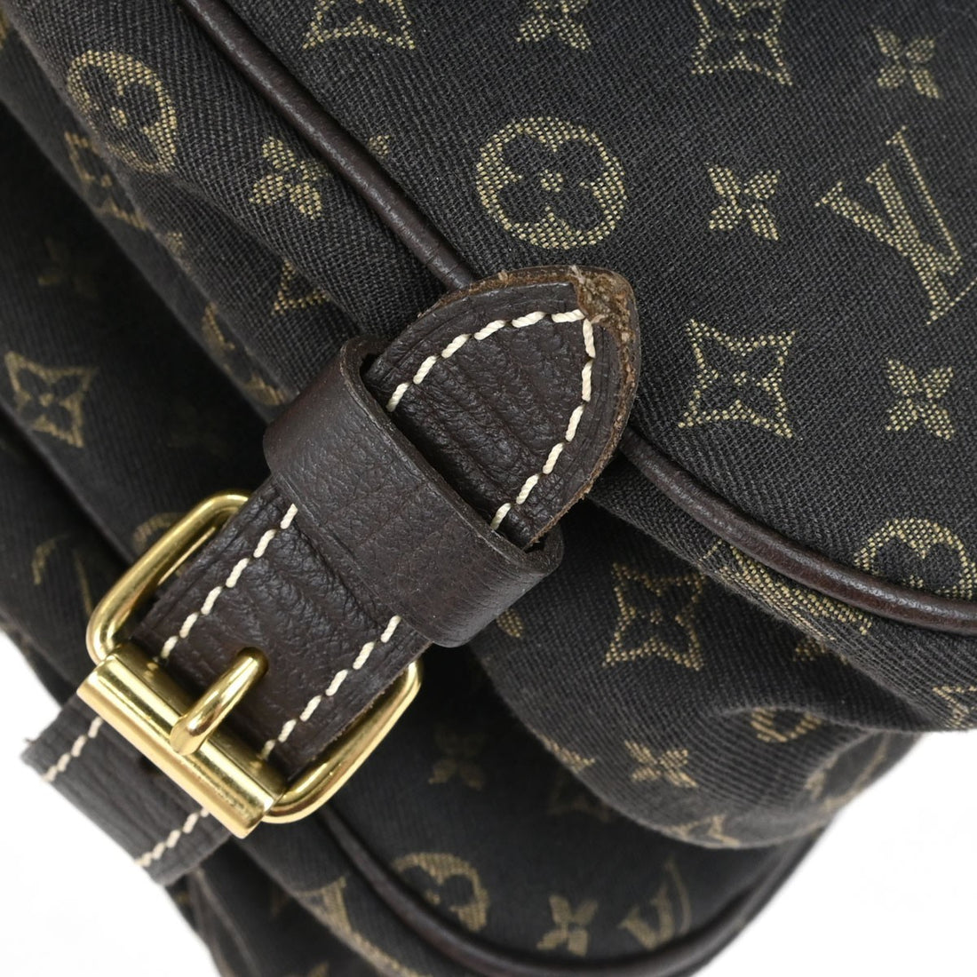 Louis Vuitton Saumur 30 in Tela Monogram Mini Lin Marrone Vintage