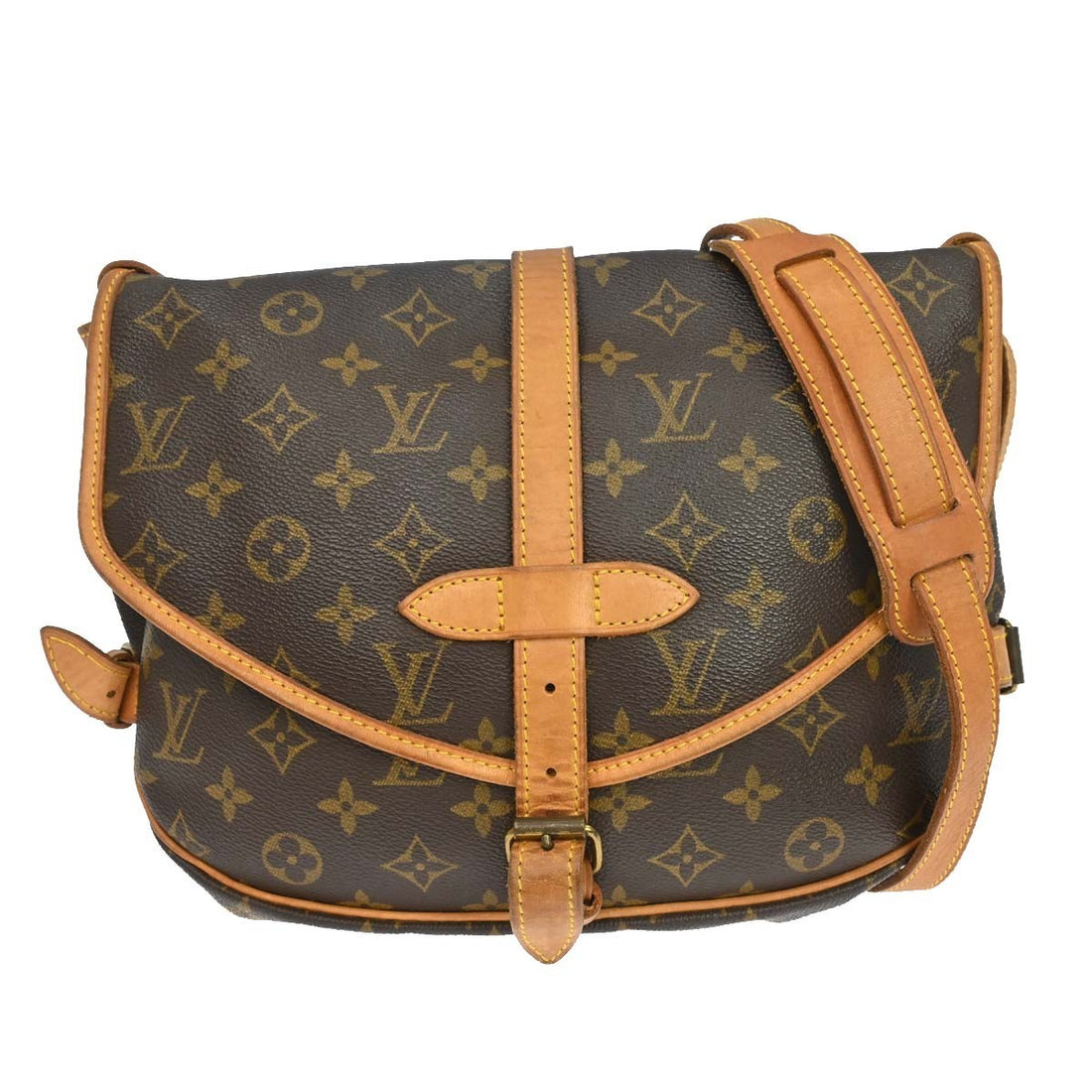 Louis Vuitton Saumur 30 in Tela Monogram Marrone Vintage