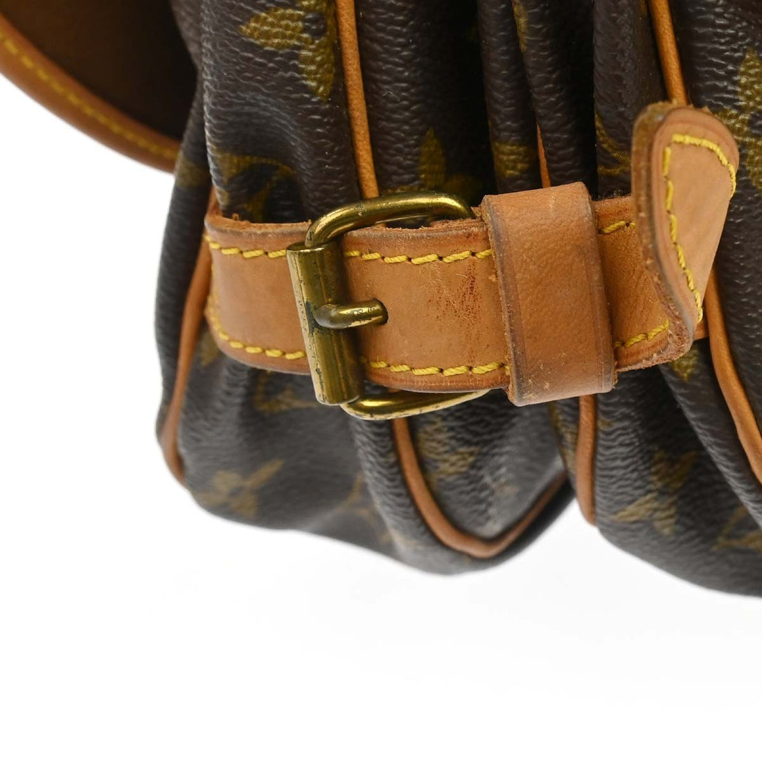 Louis Vuitton Saumur 30 in Tela Monogram Marrone Vintage