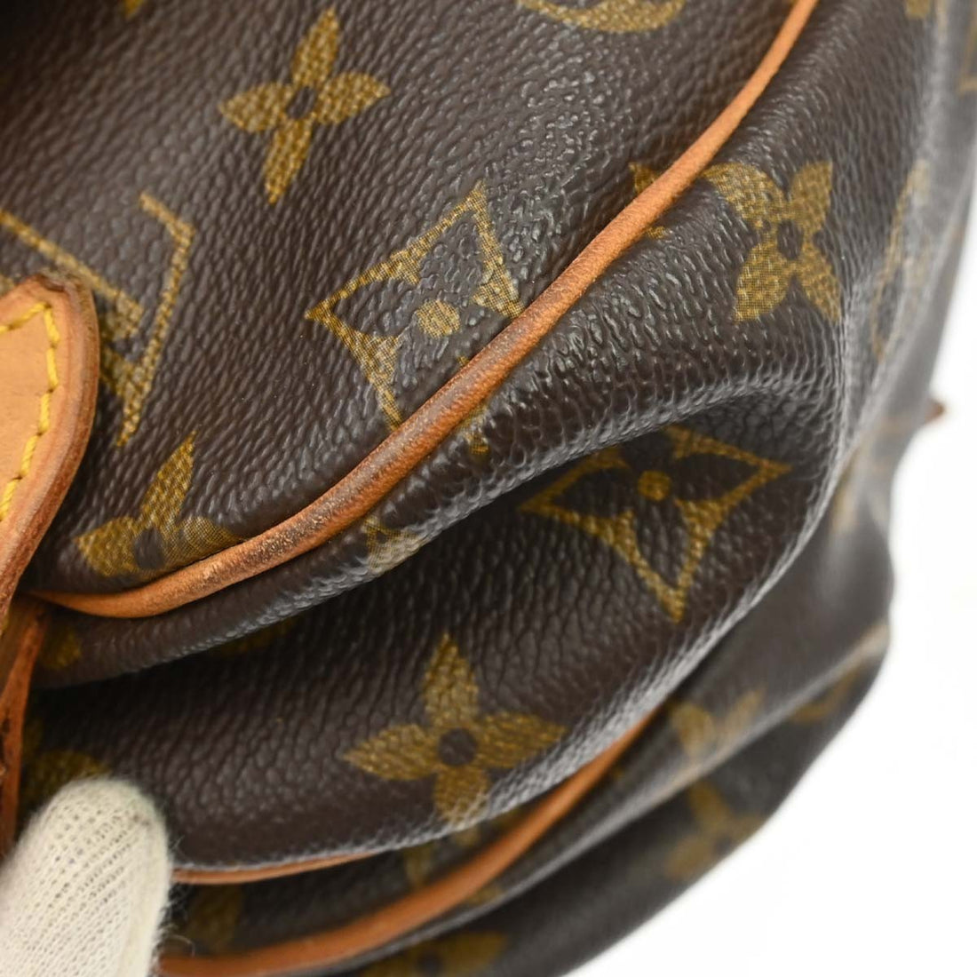 Louis Vuitton Saumur 30 in Tela Monogram Marrone Vintage