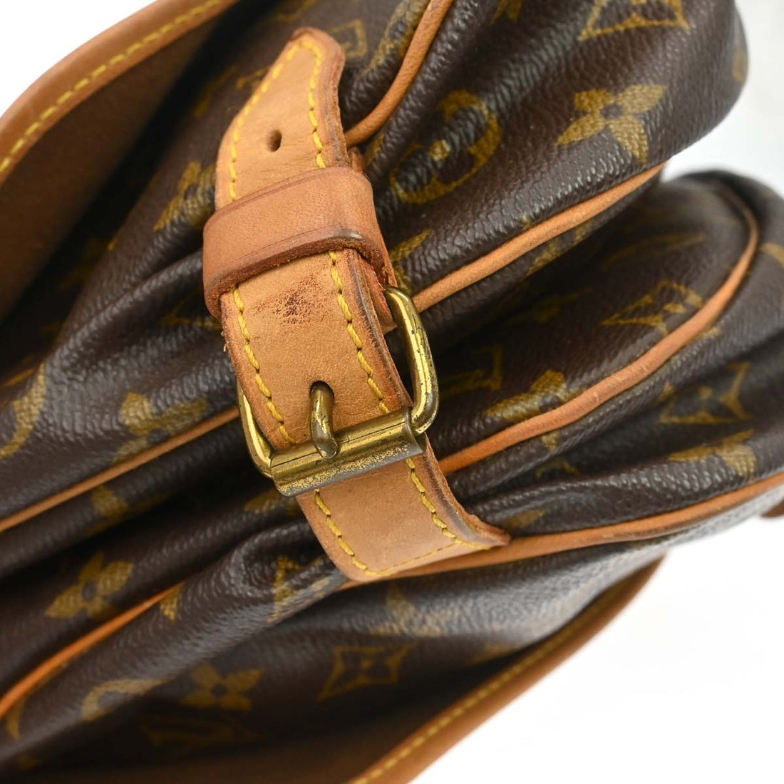 Louis Vuitton Saumur 30 in Tela Monogram Marrone Vintage