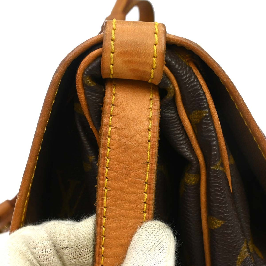 Louis Vuitton Saumur 30 in Tela Monogram Marrone Vintage