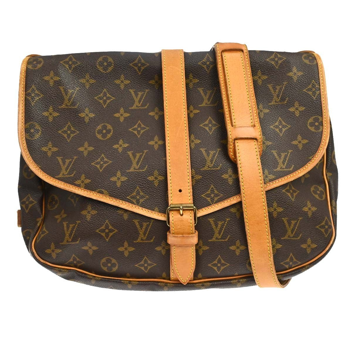 Louis Vuitton Saumur 35 in Tela Monogram Vintage – foto 1