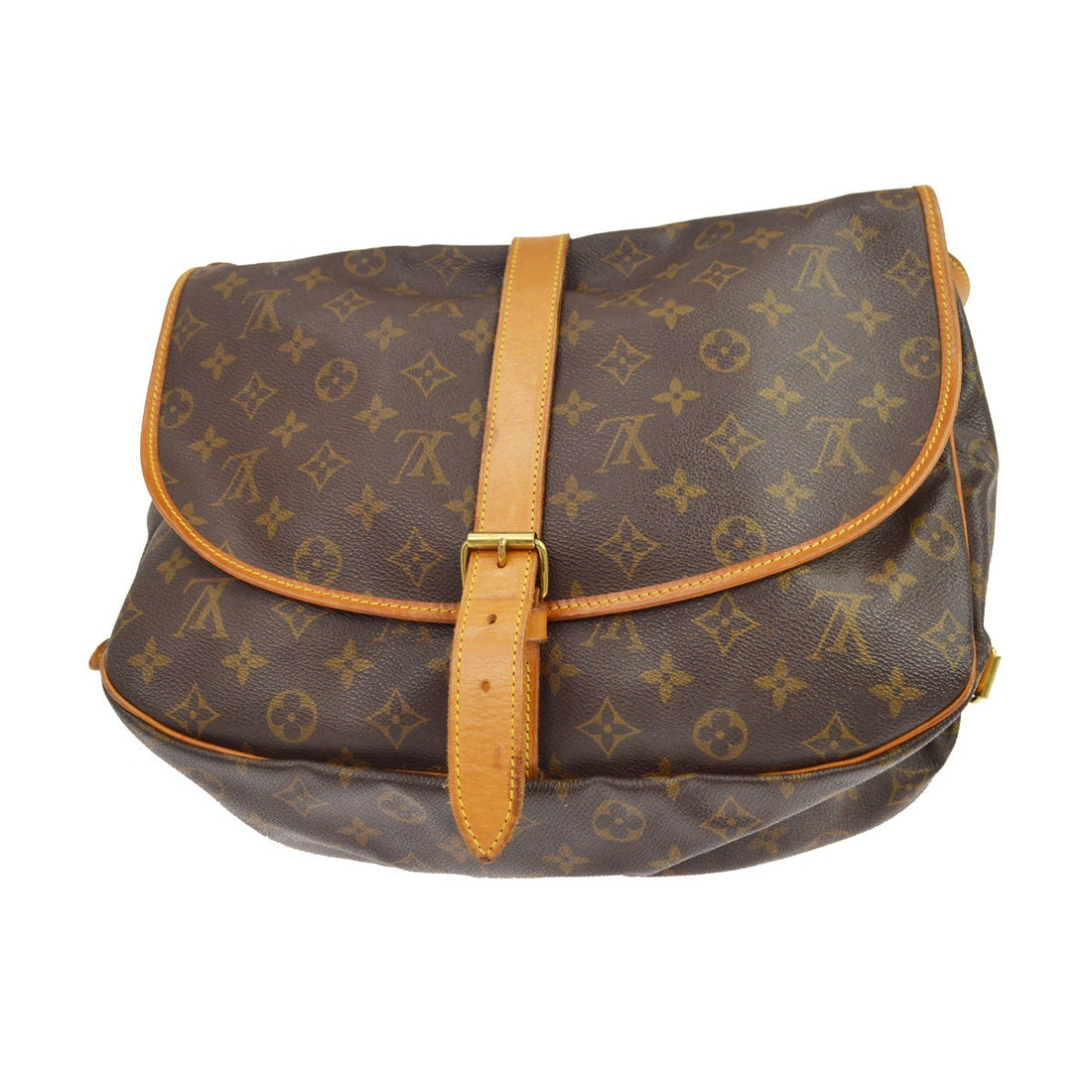 Louis Vuitton Saumur 35 in Tela Monogram Marrone Vintage
