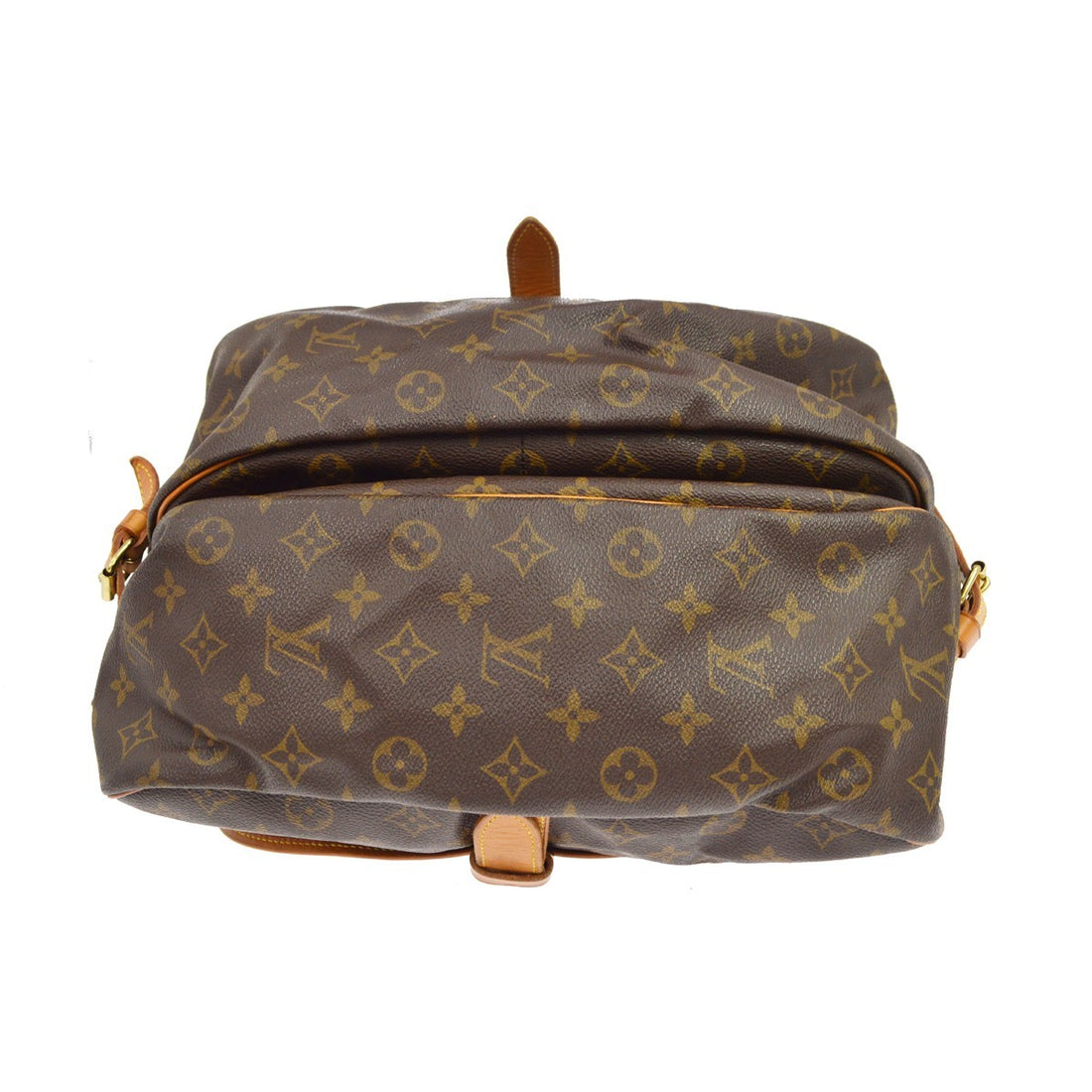 Louis Vuitton Saumur 35 in Tela Monogram Marrone Vintage