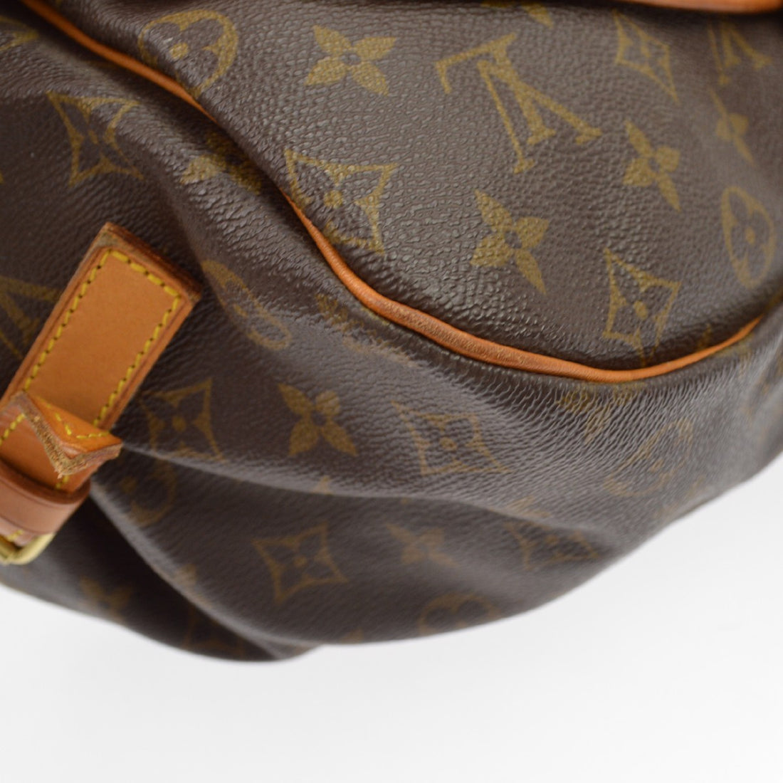 Louis Vuitton Saumur 35 in Tela Monogram Marrone Vintage