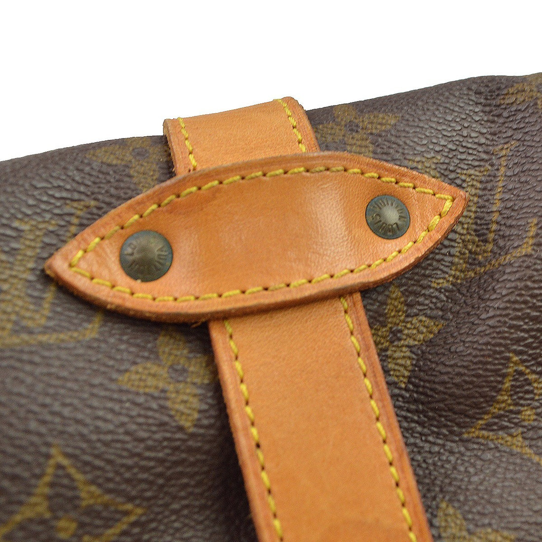 Louis Vuitton Saumur 35 in Tela Monogram Marrone Vintage