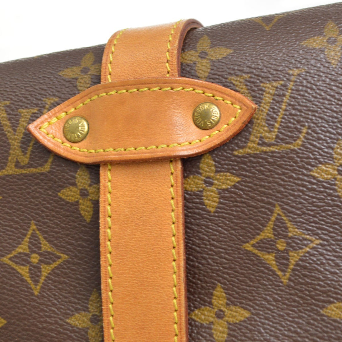 Louis Vuitton Saumur 35 in Tela Monogram Marrone Vintage
