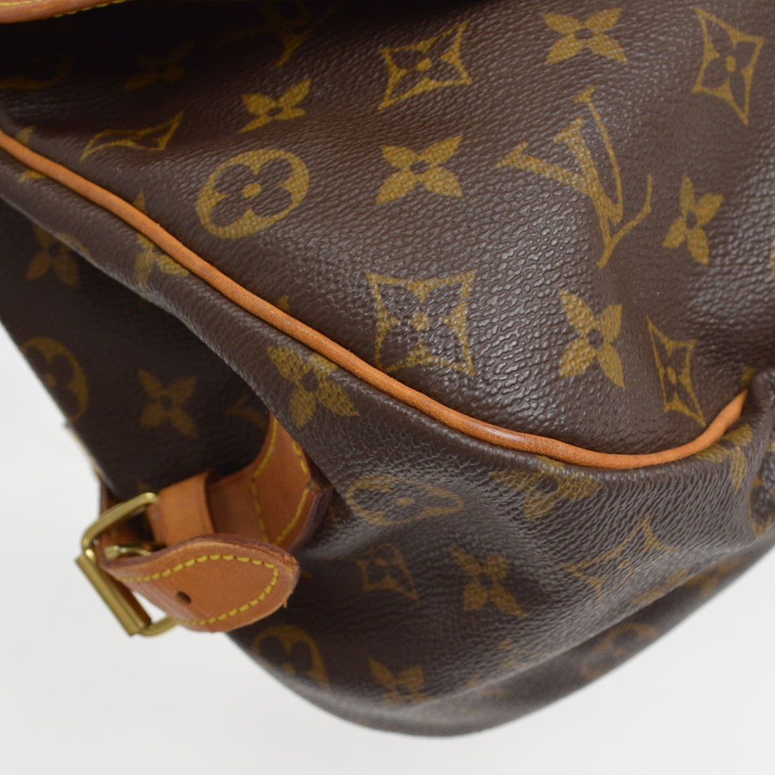 Louis Vuitton Saumur 35 in Tela Monogram Marrone Vintage