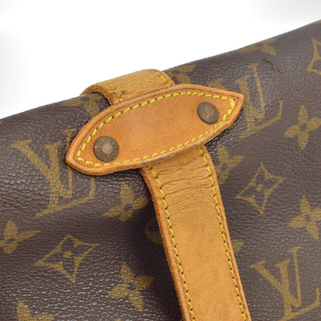 Louis Vuitton Saumur 35 in Tela Monogram Marrone Vintage