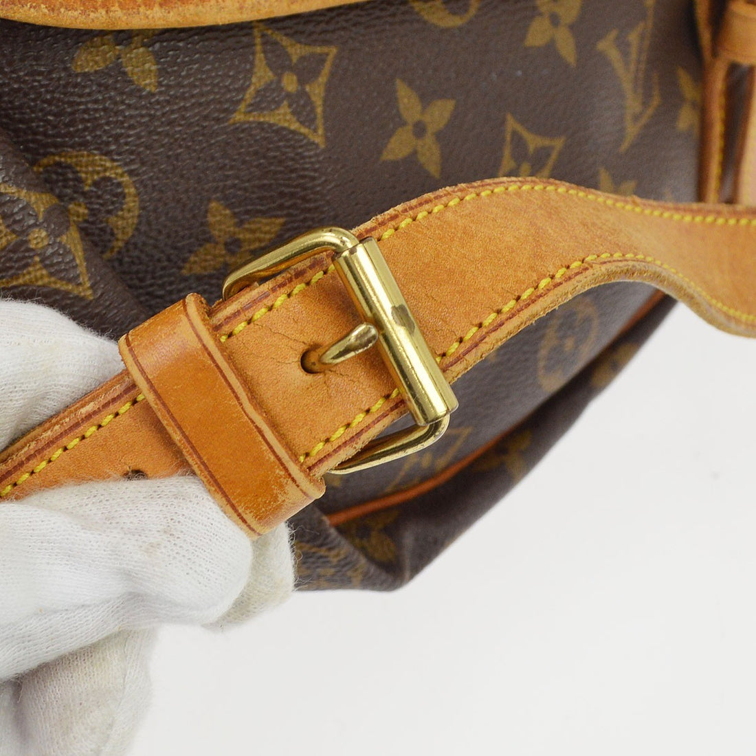 Louis Vuitton Saumur 35 in Tela Monogram Marrone Vintage
