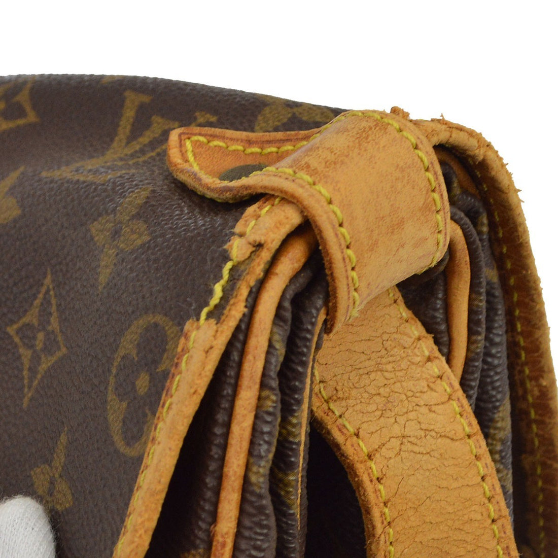 Louis Vuitton Saumur 35 in Tela Monogram Marrone Vintage