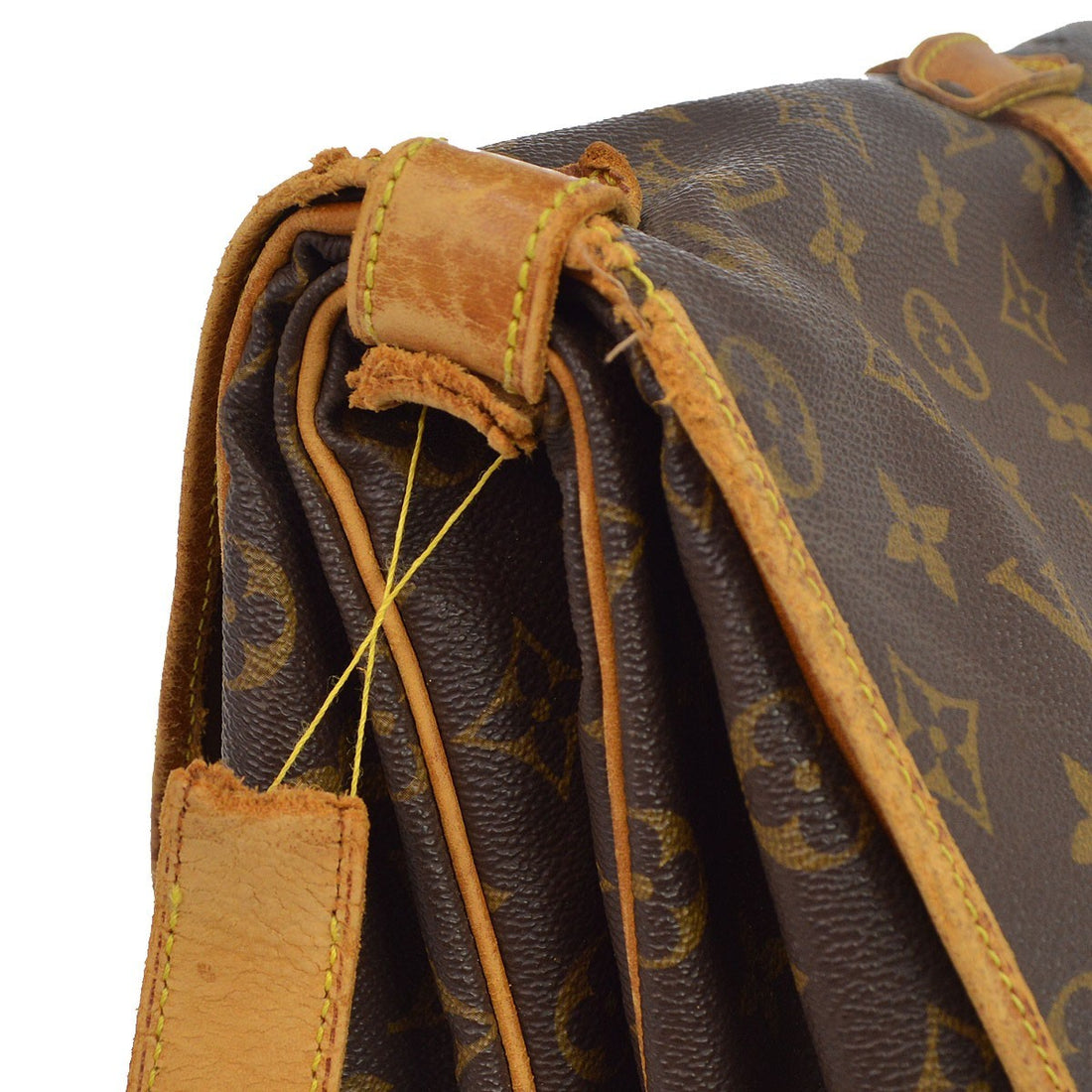 Louis Vuitton Saumur 35 in Tela Monogram Marrone Vintage