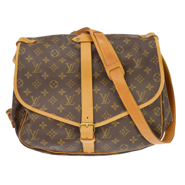 Louis Vuitton Monogram Saumur 35 Messenger Shoulder Bag Vintage
