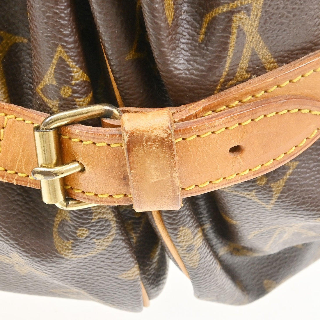 Louis Vuitton Saumur 35 in Tela Monogram Marrone Vintage