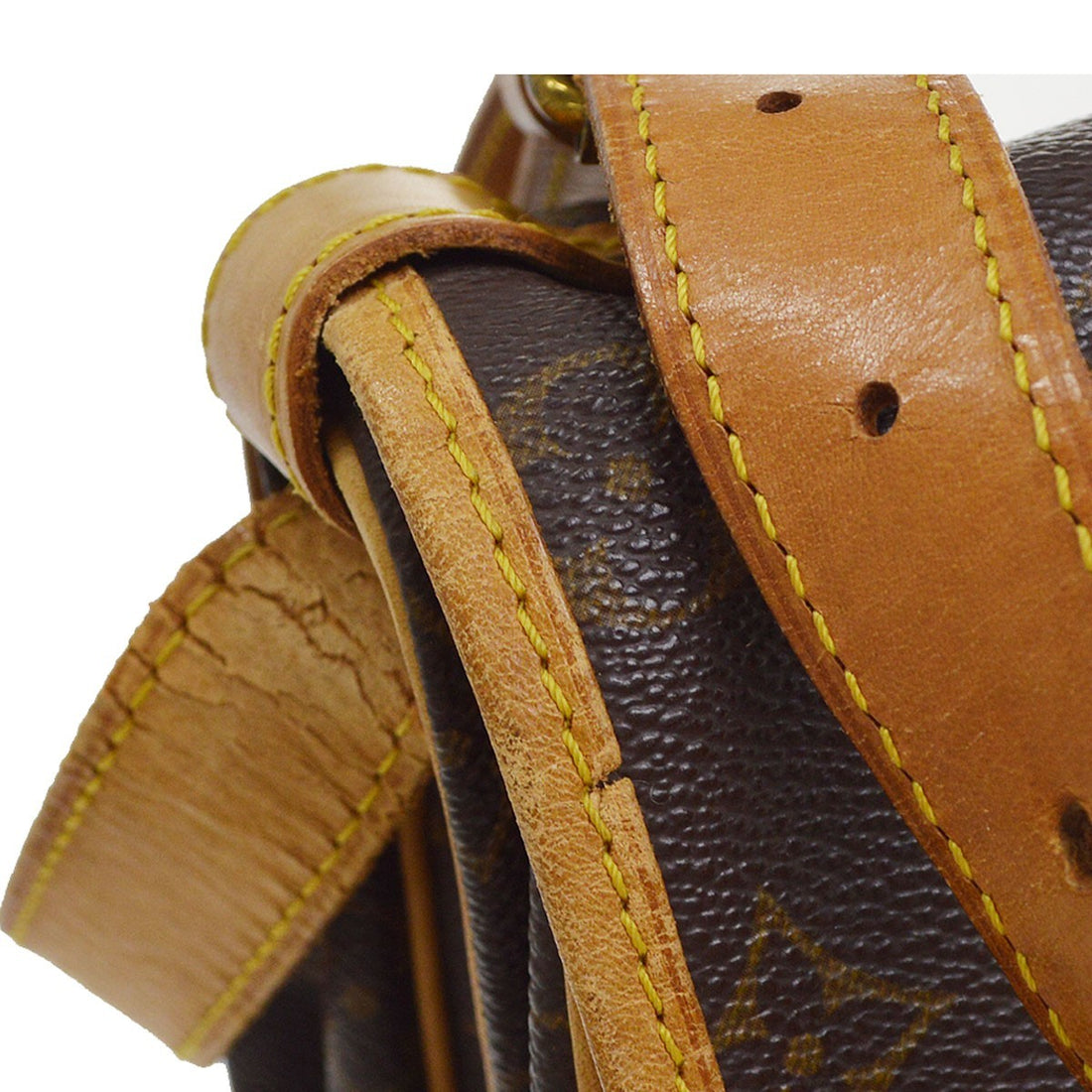 Louis Vuitton Saumur 35 in Tela Monogram Marrone Vintage