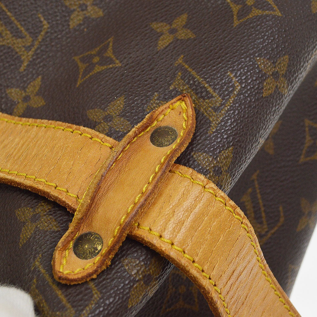 Louis Vuitton Saumur 35 in Tela Monogram Marrone Vintage