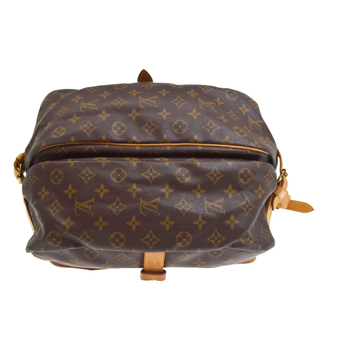 Louis Vuitton Saumur 35 in Tela Monogram Marrone Vintage