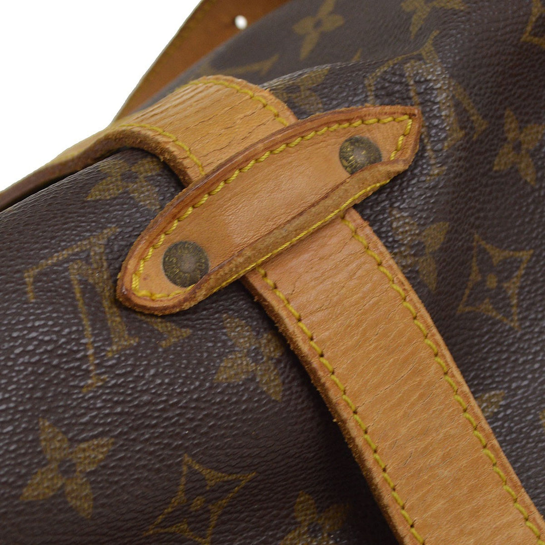 Louis Vuitton Saumur 35 in Tela Monogram Marrone Vintage