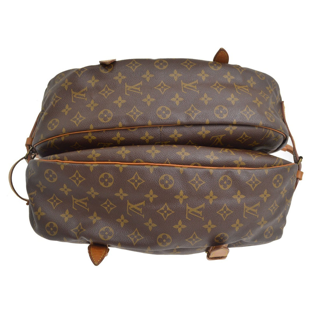 Louis Vuitton Saumur 43 in Tela Monogram Marrone Vintage