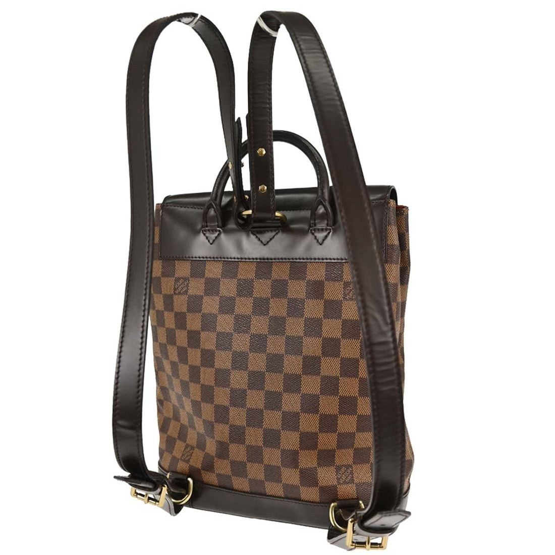 Louis Vuitton Soho in Tela Damier Ebène Marrone Vintage