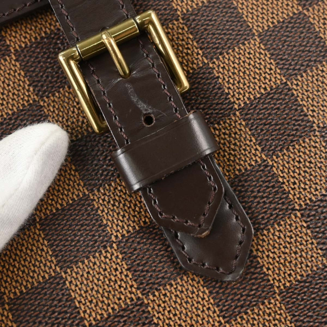 Louis Vuitton Soho in Tela Damier Ebène Marrone Vintage