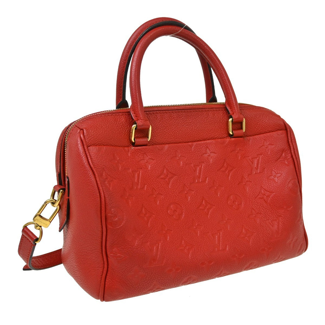 Louis Vuitton Speedy Bandoulière 25 in Pelle Empreinte Rossa Vintage