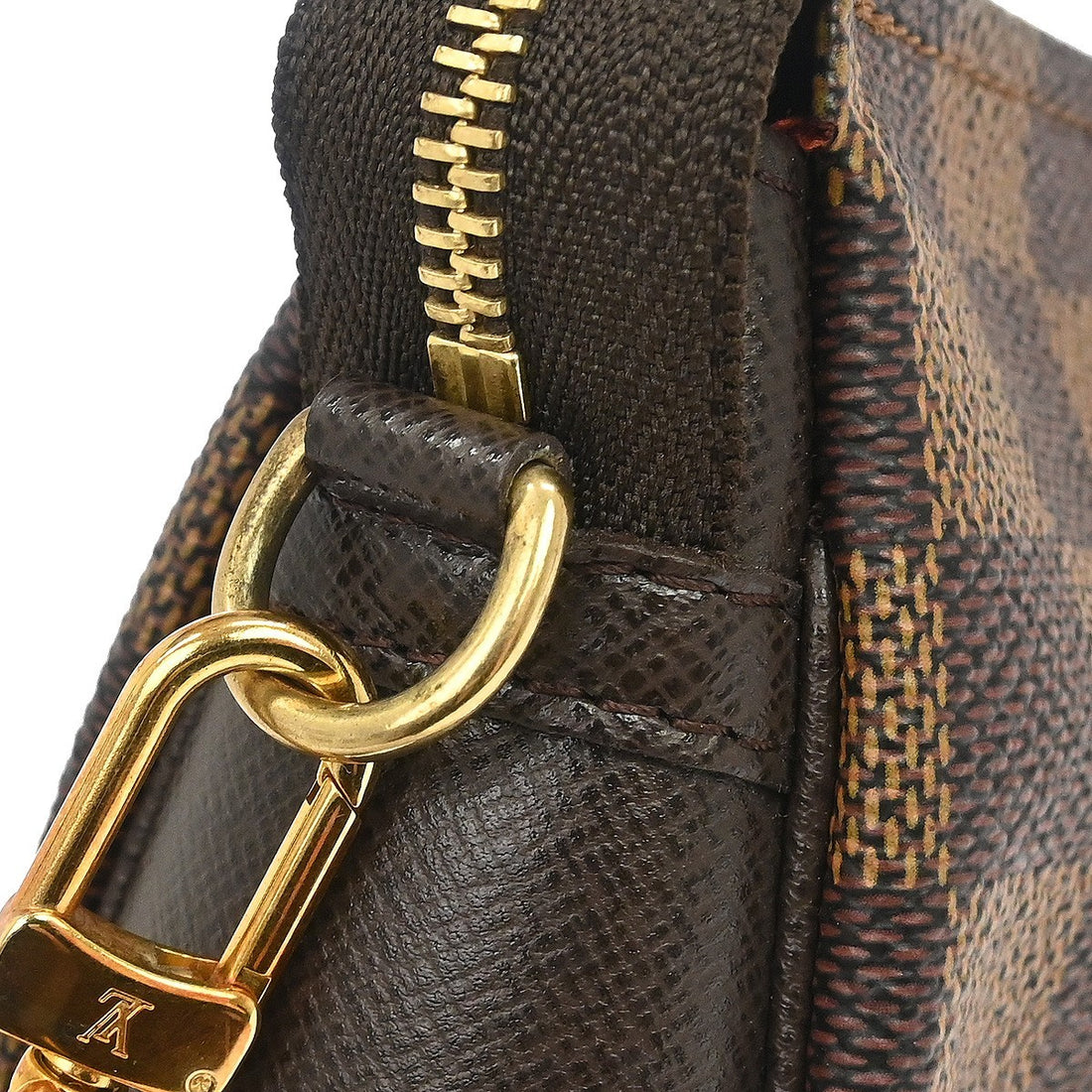 Louis Vuitton Trousse Make-up in Tela Damier Ebène Marrone Vintage