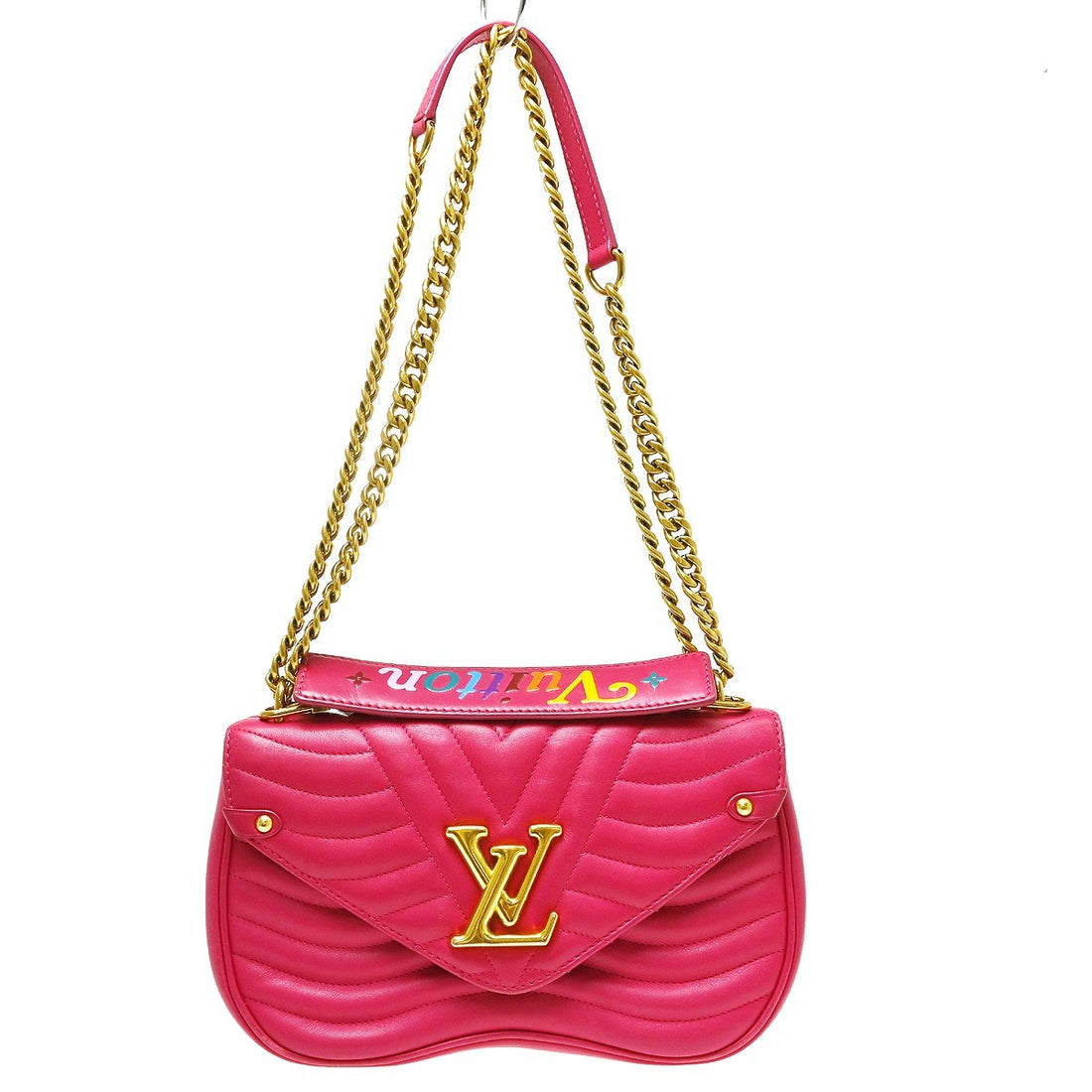 Louis Vuitton Wave MM 2way in Pelle di Vitello Rosa Vintage