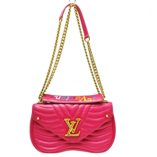 Louis Vuitton Wave MM 2way in Pelle di Vitello Rosa Vintage
