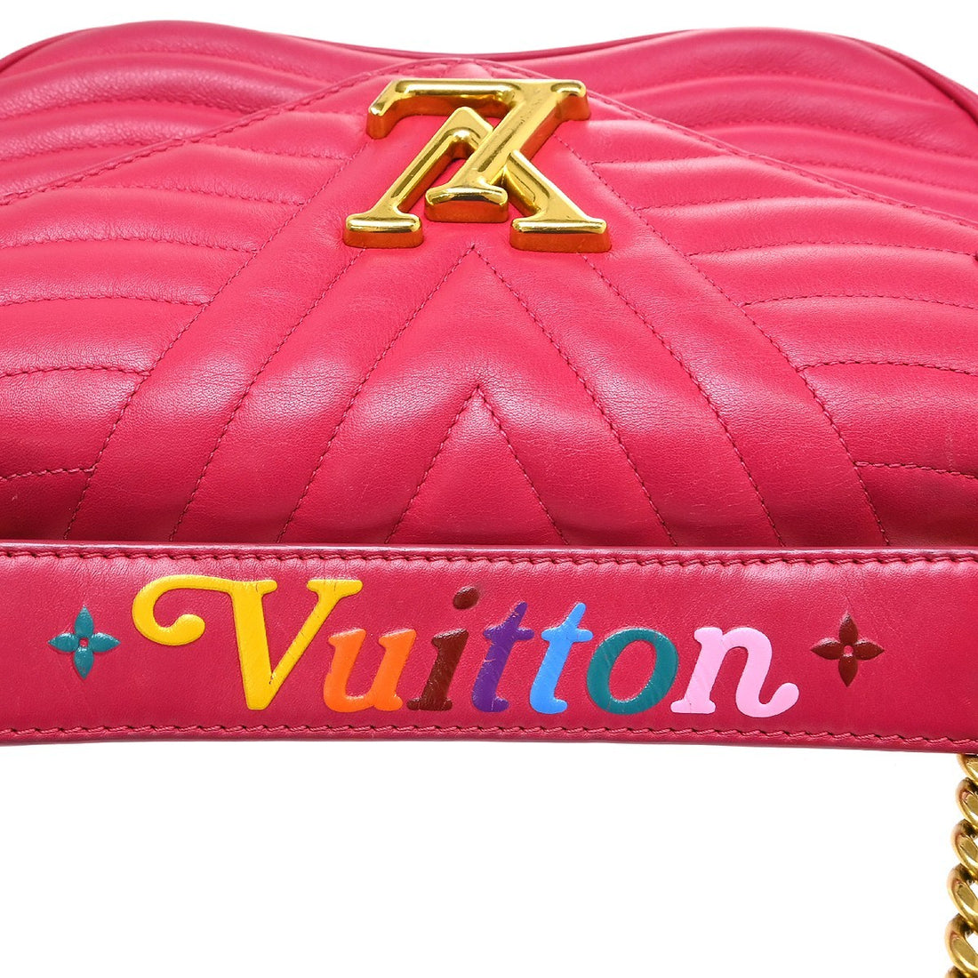 Louis Vuitton Wave MM 2way in Pelle di Vitello Rosa Vintage
