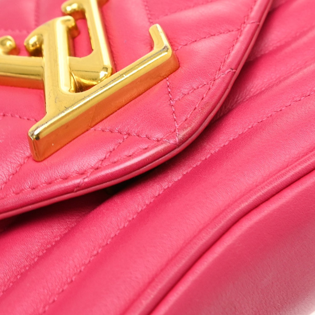 Louis Vuitton Wave MM 2way in Pelle di Vitello Rosa Vintage