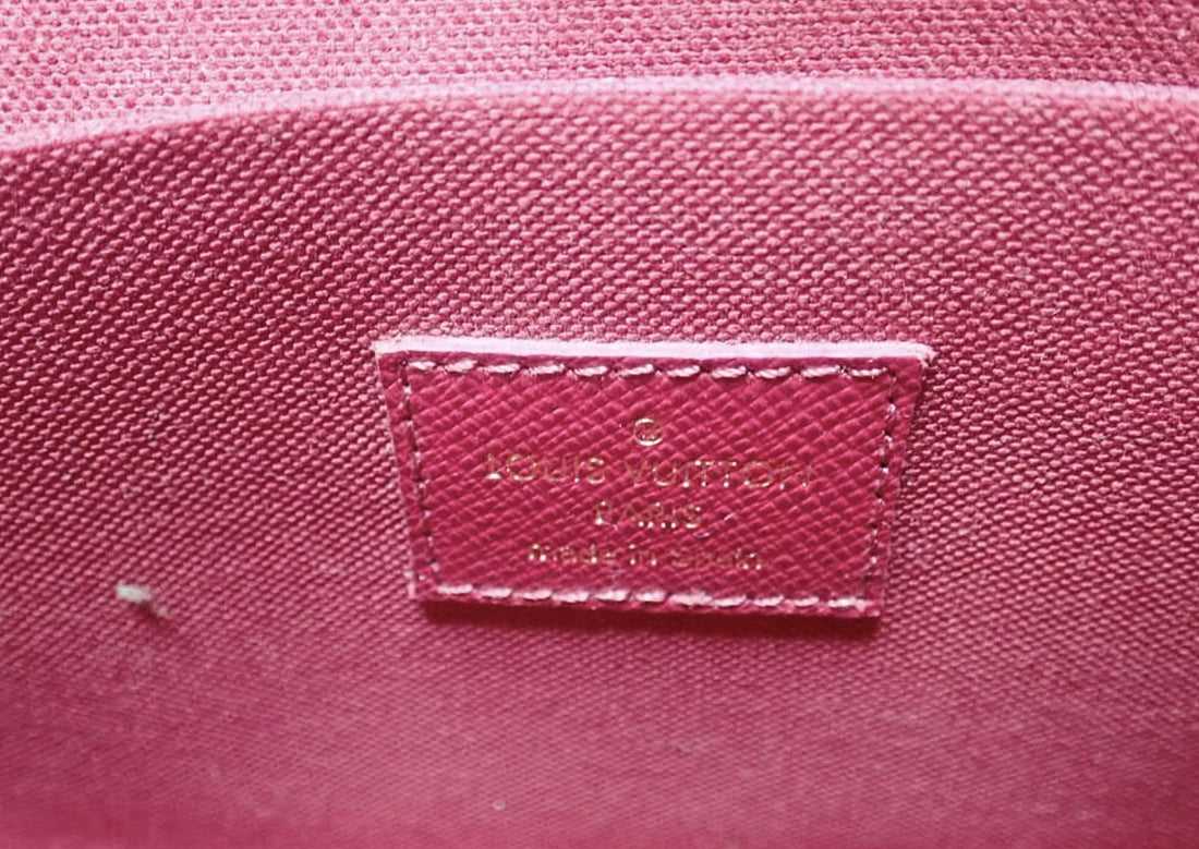 Louis Vuitton Pochette Félicie in Tela Monogram Marrone e Fucsia Vintage