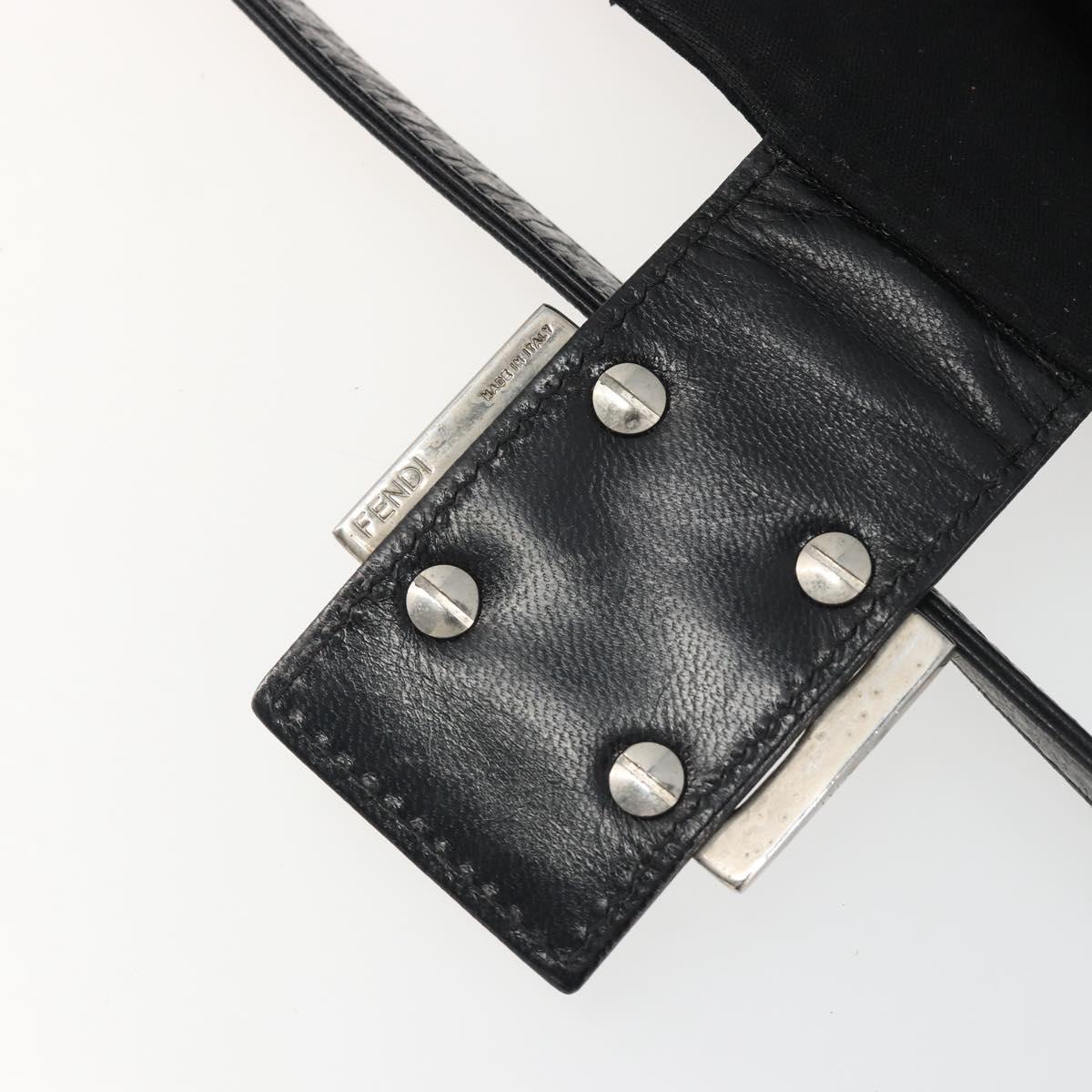 FENDI Hand Bag Cotone Nero Originale | Borsa a Mano Argento