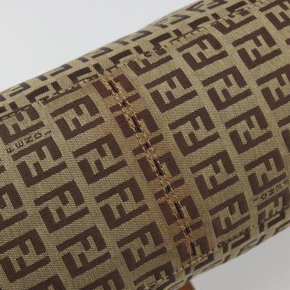 FENDI Zucchino Canvas Baguette Bag Beige Originale | Mamma Baguette Argento