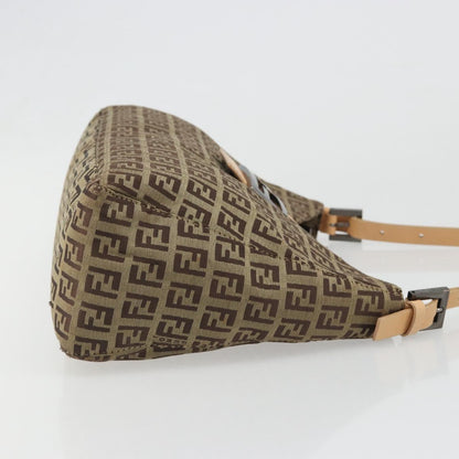 FENDI Zucchino Canvas Baguette Bag Beige Originale | Mamma Baguette Argento