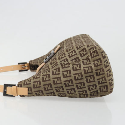 FENDI Zucchino Canvas Baguette Bag Beige Originale | Mamma Baguette Argento