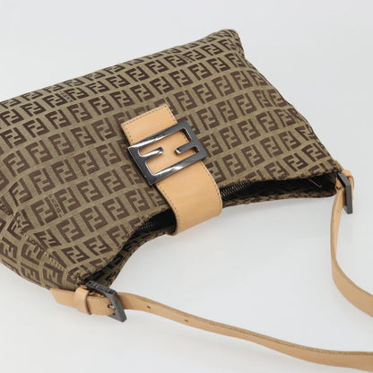 FENDI Zucchino Canvas Baguette Bag Beige Originale | Mamma Baguette Argento