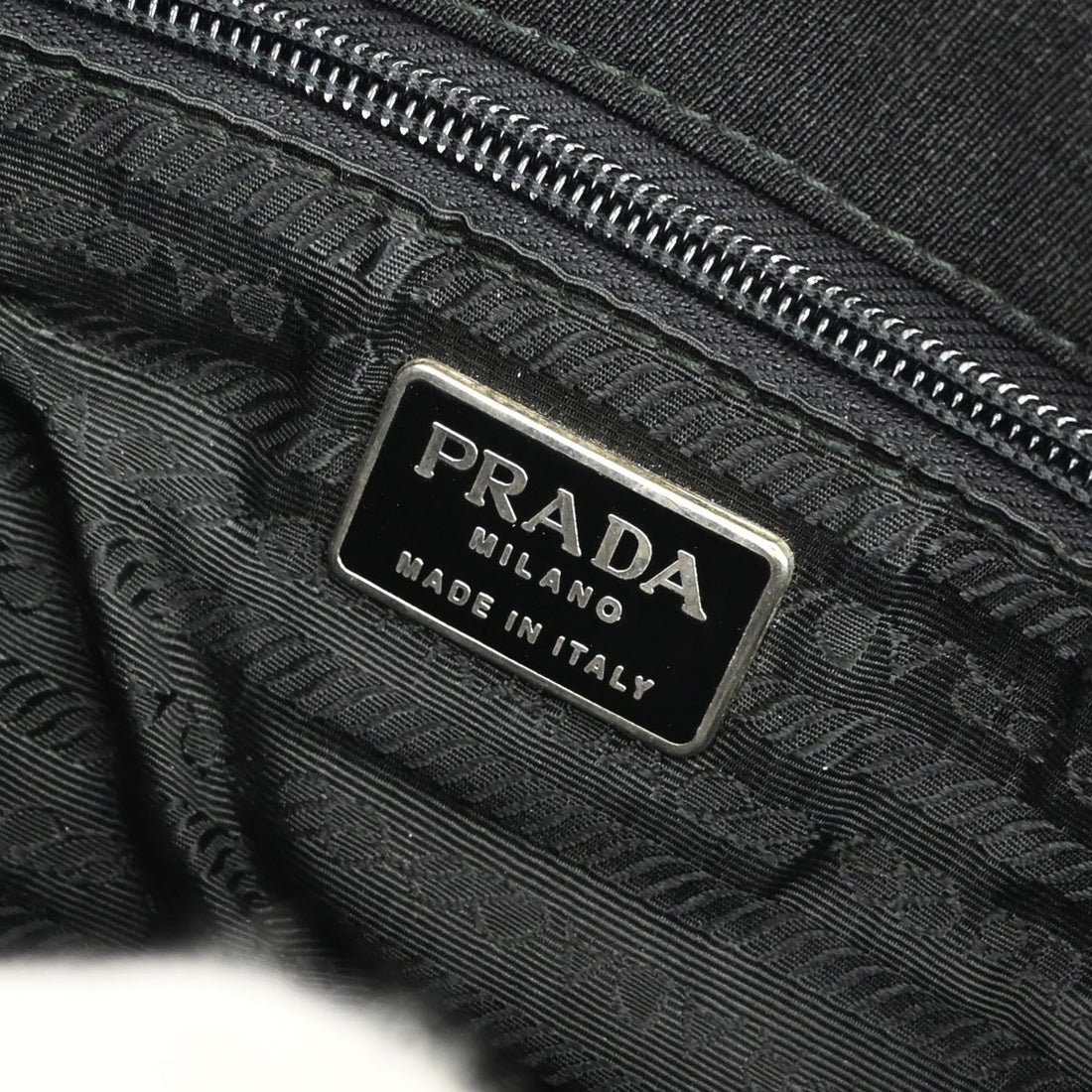 Prada Borsa a Spalla in Jersey Nero Vintage
