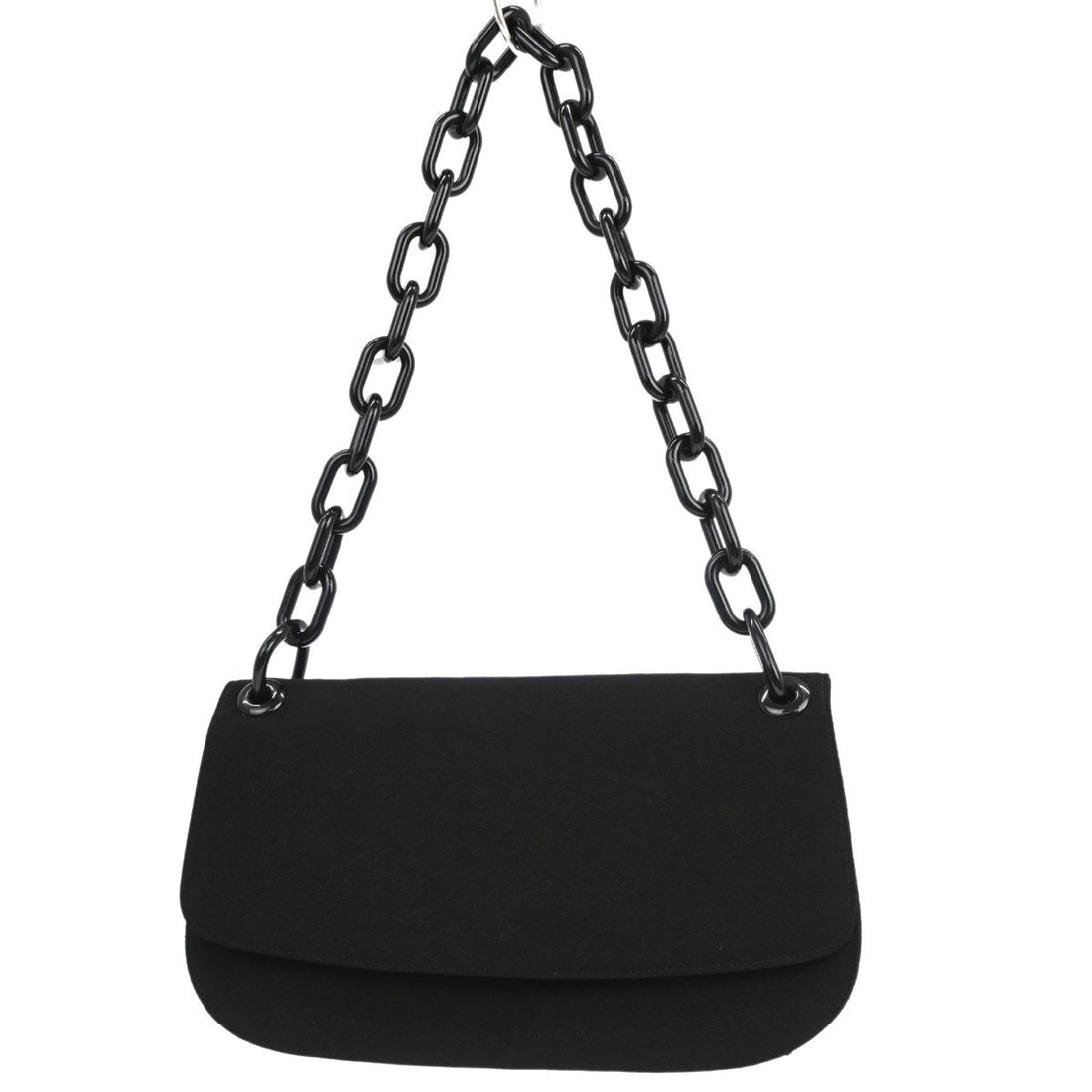Prada Borsa a Spalla in Jersey Nero Vintage